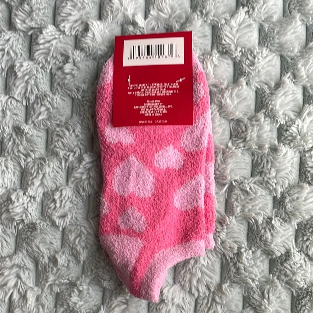 Women's Pink Heart Low Cut Socks
